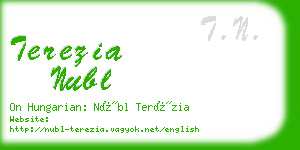 terezia nubl business card